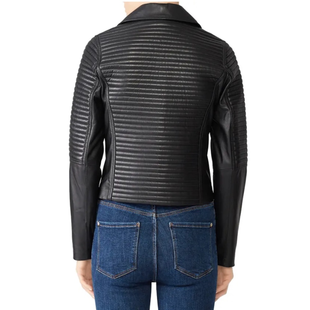 Samantha Sipos Ribbed Leather Jacket